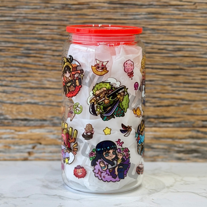 16oz Clear Glass Tumbler - EB (Double Sided)