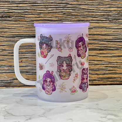 17oz Frosted Glass Mug - Boba AD