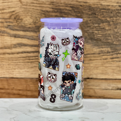16oz Clear Glass Tumbler - K8 (Double Sided)