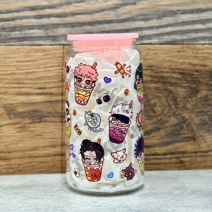 16oz Clear Glass Tumbler - Sorcerers (Double Sided)