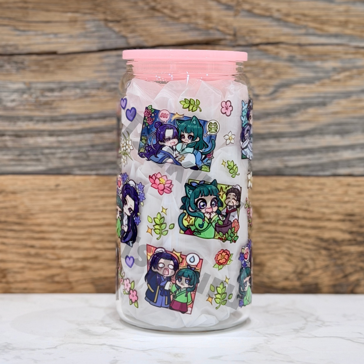 16oz Clear Glass Tumbler - TAD V2 (Double Sided)