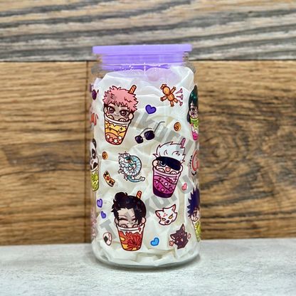 16oz Clear Glass Tumbler - Sorcerers (Double Sided)