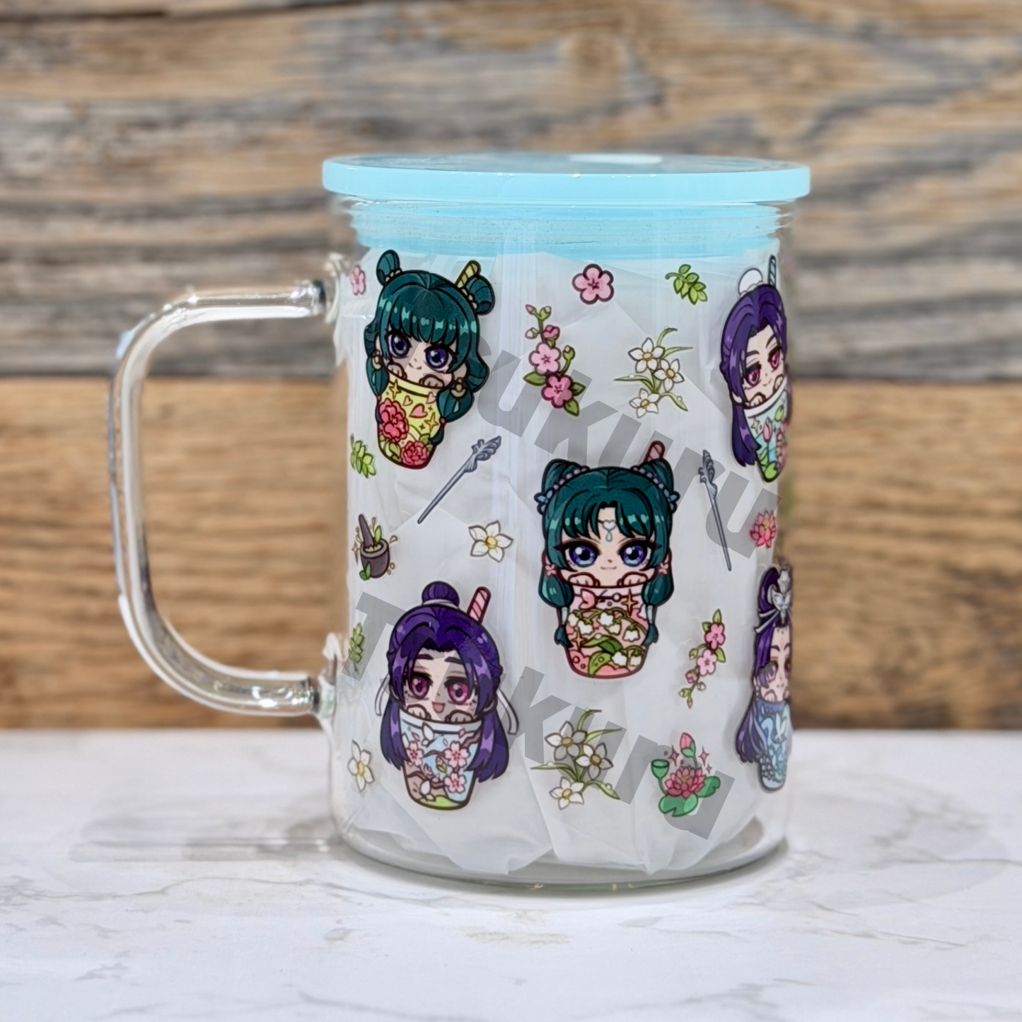 17oz Glass Mug - Boba AD (Double Sided)