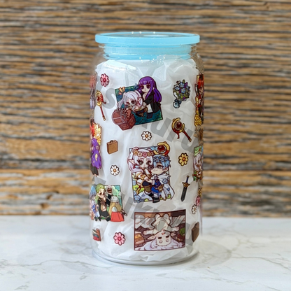 16oz Clear Glass Tumbler - FR (Double Sided)