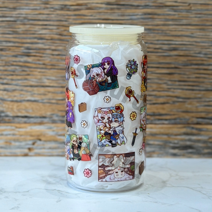 16oz Clear Glass Tumbler - FR (Double Sided)