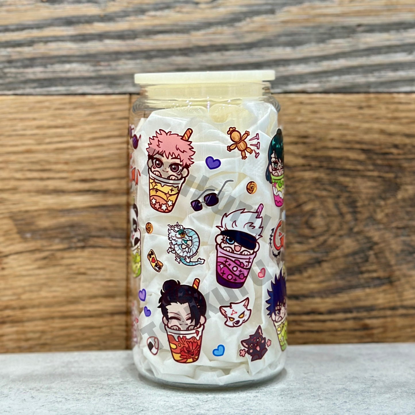 16oz Clear Glass Tumbler - Sorcerers (Double Sided)