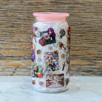16oz Clear Glass Tumbler - FR (Double Sided)