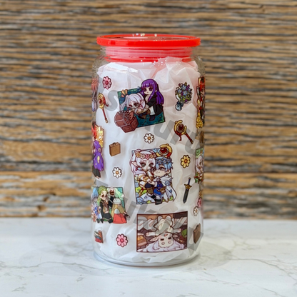 16oz Clear Glass Tumbler - FR (Double Sided)