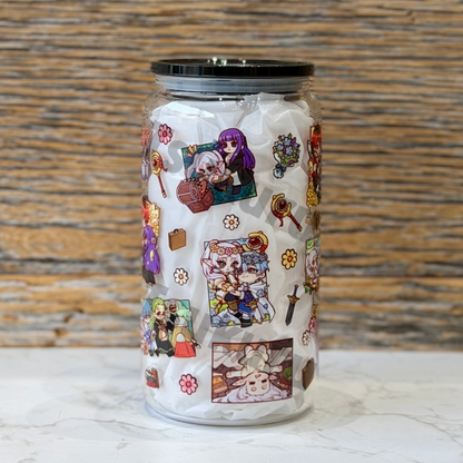 16oz Clear Glass Tumbler - FR (Double Sided)