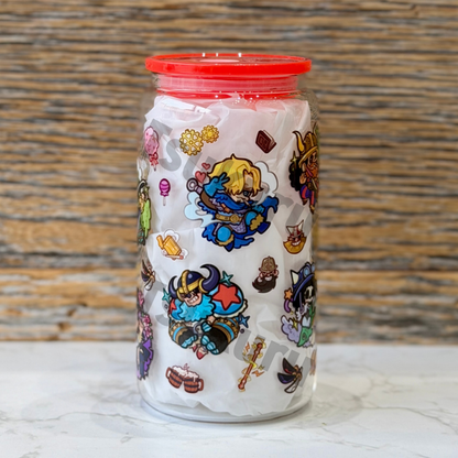 16oz Clear Glass Tumbler - EB (Double Sided)
