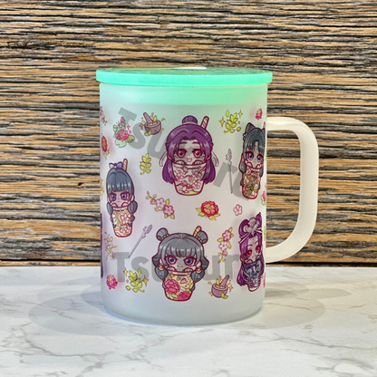 17oz Frosted Glass Mug - Boba AD