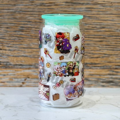 16oz Clear Glass Tumbler - FR (Double Sided)