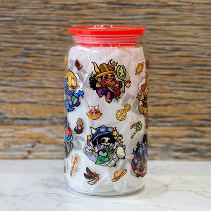 16oz Clear Glass Tumbler - EB (Double Sided)