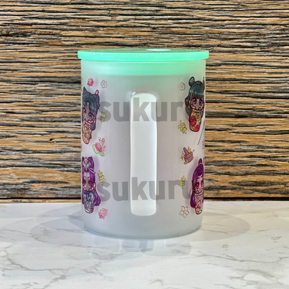 17oz Frosted Glass Mug - Boba AD