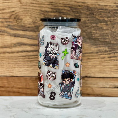 16oz Clear Glass Tumbler - K8 (Double Sided)