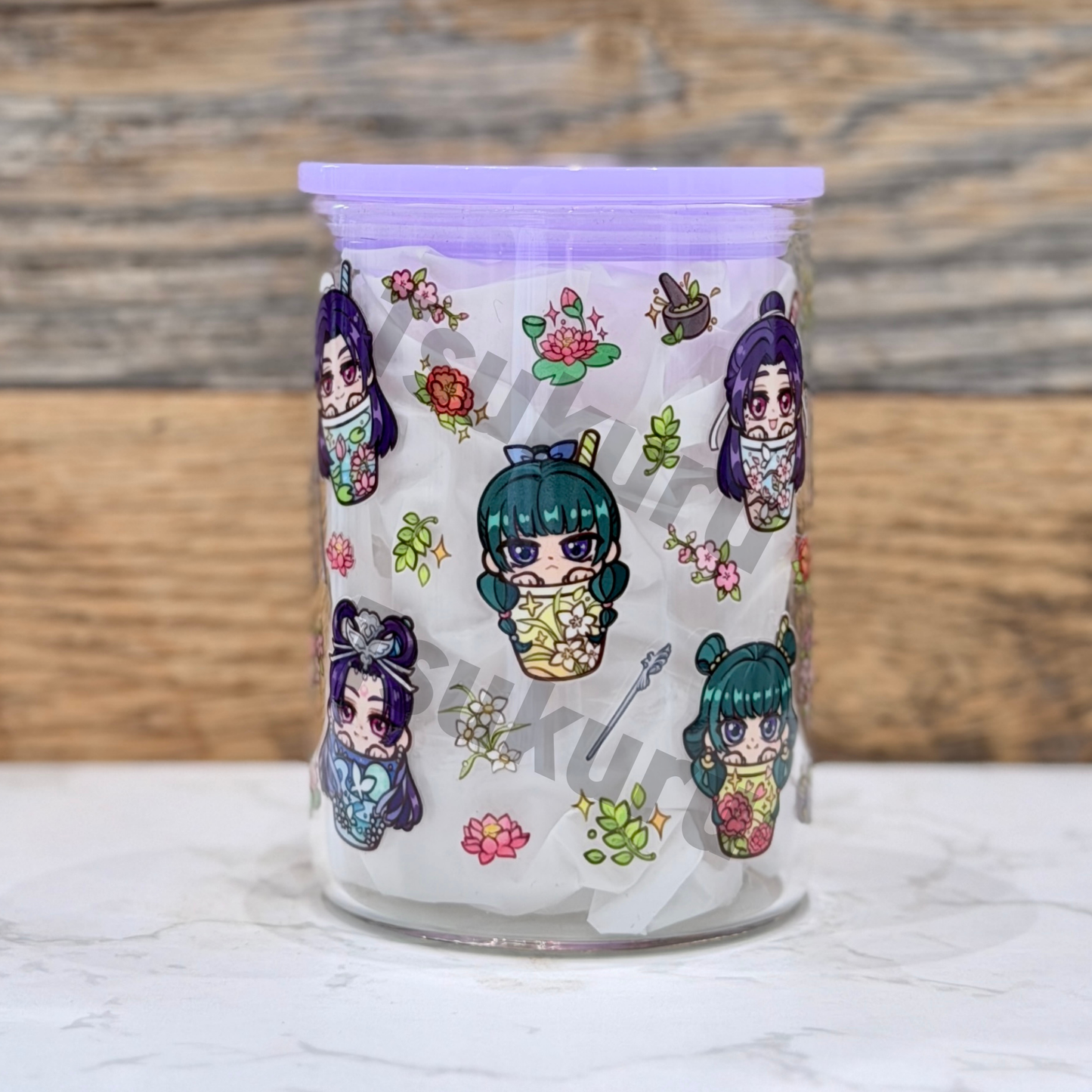 17oz Glass Mug - Boba AD (Double Sided)